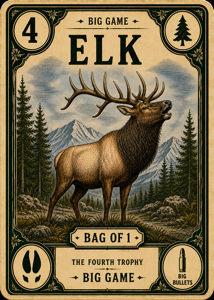 Elk trophy card